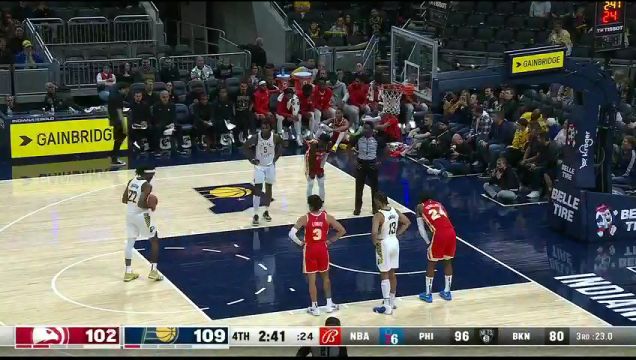 【2023年10月17日】NBA季前赛：老鹰vs步行者第四节英文原声回放