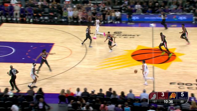 【2023年10月17日 开拓者vs太阳集锦】打得很强硬！阿伦大步流星掀翻防守上篮打成2+1