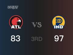 NBA季前赛：三节数据，步行者以97-83领先老鹰，哈利伯顿15分3篮板8助攻