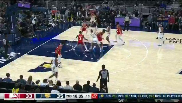 【2023年10月17日】NBA季前赛：老鹰vs步行者第二节英文原声回放