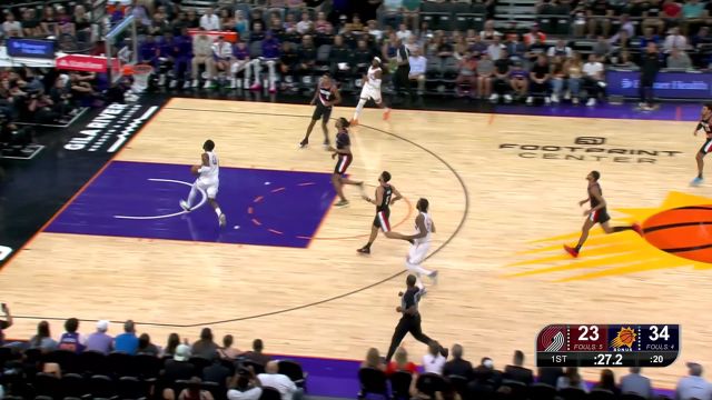 【2023年10月17日 开拓者vs太阳集锦】攻传两端皆有建树！布克超远长传助飞梅图双臂暴扣