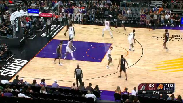 【2023年10月17日】开拓者vs太阳第4节英文原声回放