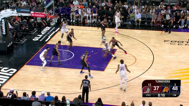 【2023年10月17日 开拓者vs太阳集锦】人类助攻精华！比尔假投真传戏耍防守助攻梅图上篮打进