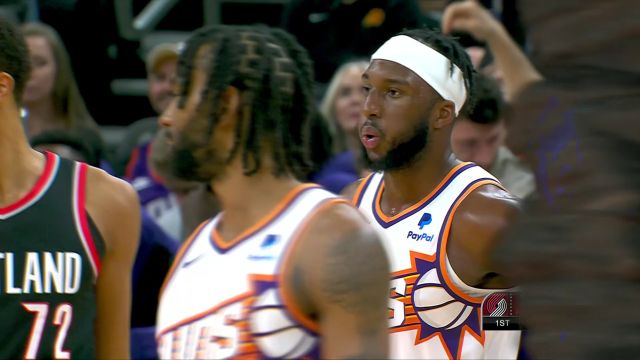 【2023年10月17日 开拓者vs太阳集锦】震撼一幕！奥科吉与摩西-布朗空中硬碰硬