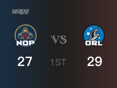 魔术首节领先鹈鹕，小瓦格纳得到10分，锡安得到10分