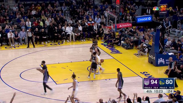 【2023年10月19日 国王vs勇士集锦】老将的价值！保罗分别为汤普森和库明加送上三分助攻