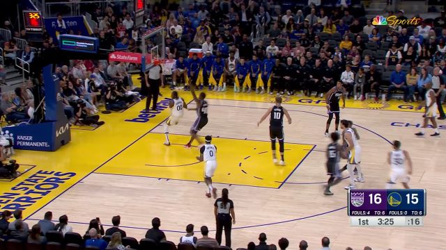 【2023年10月19日 国王vs勇士集锦】默契连线！库明加妙传小佩顿轻松空切扣篮拿下2分