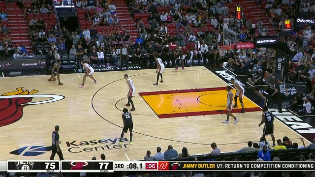 【2023年10月19日 篮网vs热火集锦】虾仁猪心！托马斯梦幻脚步高难度出手打成3+1