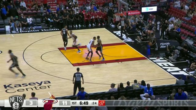 【2023年10月19日 篮网vs热火集锦】环环相扣！罗宾逊高抛喂饼阿德巴约旱地拔葱空接暴扣