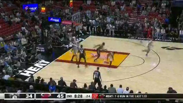 【2023年10月19日】篮网vs热火第2节中文解说回放