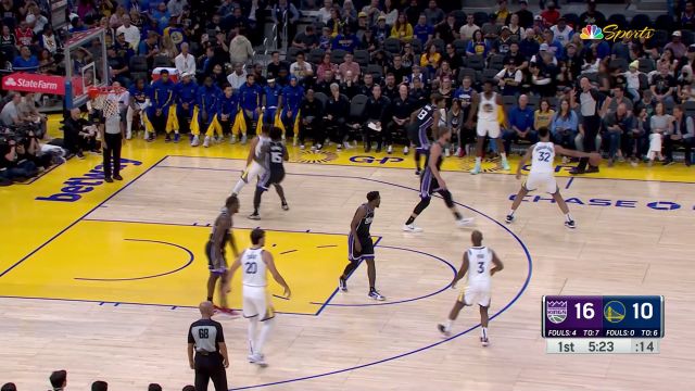 【2023年10月19日 国王vs勇士集锦】炮库连线！保罗妙传库里弧顶三分稳稳命中