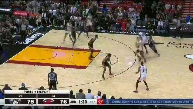 【2023年10月19日】篮网vs热火第3节中文解说回放