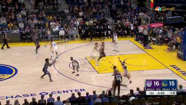 【2023年10月19日】国王vs勇士第1节英文原声回放