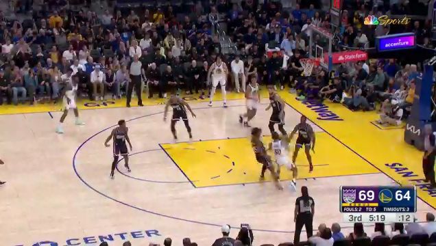 【2023年10月19日】国王vs勇士第3节英文原声回放