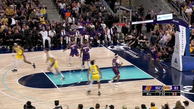 【2023年10月20日 太阳vs湖人集锦】抓住机会推反击 卡斯尔顿大步流星抢断扣篮一条龙