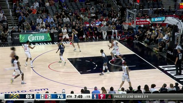 【2023年10月20日 掘金vs快船集锦】小手一抖助攻到手！ 普拉姆利妙传小肯扬-马丁旱地拔葱原地扣篮