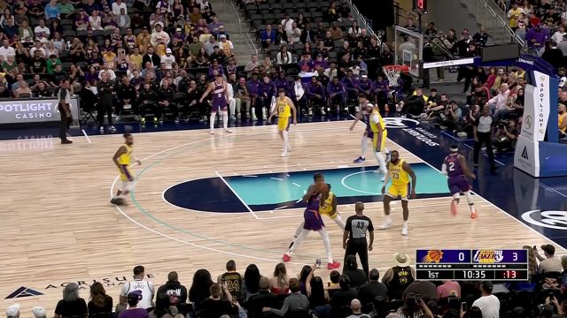 【2023年10月20日 太阳vs湖人集锦】你永远可以相信这个男人！詹姆斯推土机式强势反击一条龙上篮