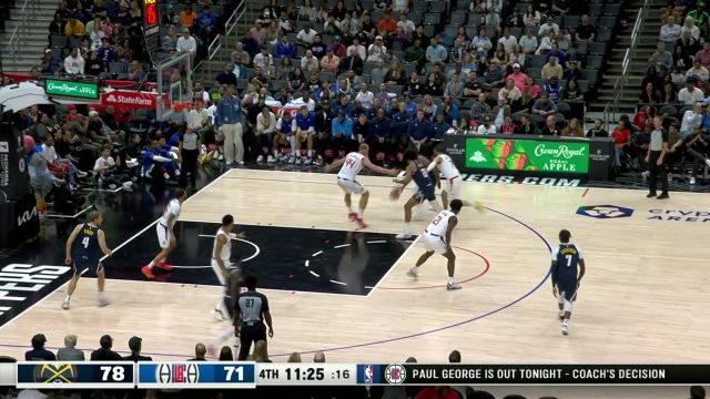 【2023年10月20日 掘金vs快船集锦】反击速度快如闪电！ 小肯扬-马丁快攻上演滑翔暴扣