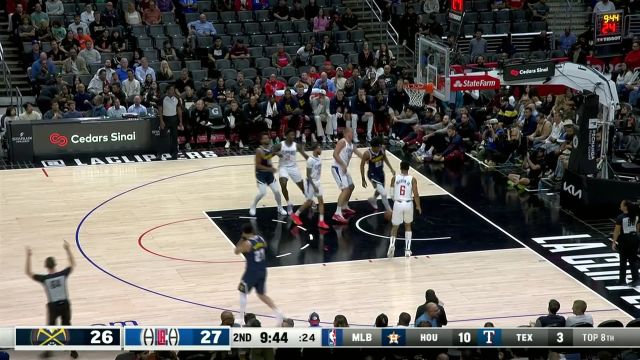 【2023年10月20日 掘金vs快船集锦】面对旧主不留情面！ 雷吉·杰克逊里突外投连得七分