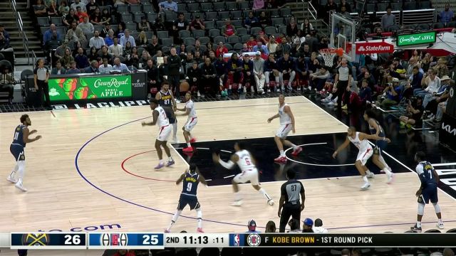 【2023年10月20日 掘金vs快船集锦】小手一抖进球就有 曼恩抢下篮板快攻高弧度抛投命中