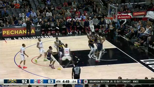 【2023年10月20日】掘金vs快船第4节英文原声回放