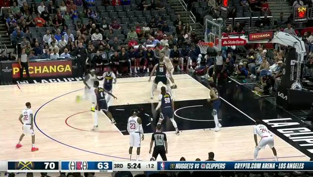 【2023年10月20日】掘金vs快船第3节英文原声回放