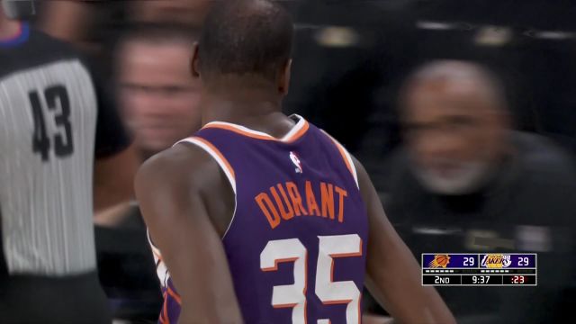 【2023年10月20日 太阳vs湖人集锦】精彩程度直接拉满！杜兰特詹姆斯开始对飚你来我往互不相让