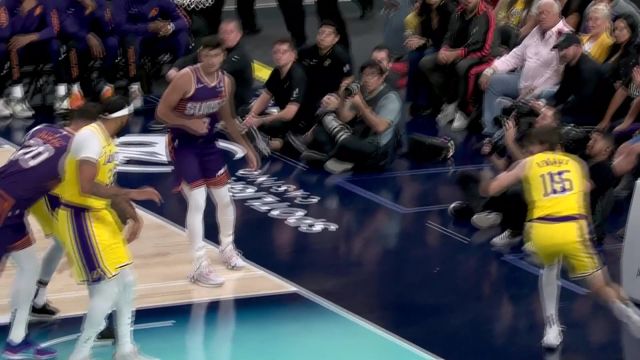 【2023年10月20日 太阳vs湖人集锦】戴维斯vs太阳集锦 砍下15分6次封盖凶狠无情守护禁区