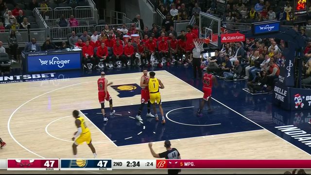 【2023年10月31日 公牛vs步行者集锦】不安常理出牌！哈利伯顿假投真传戏耍防守助攻特纳三分命中