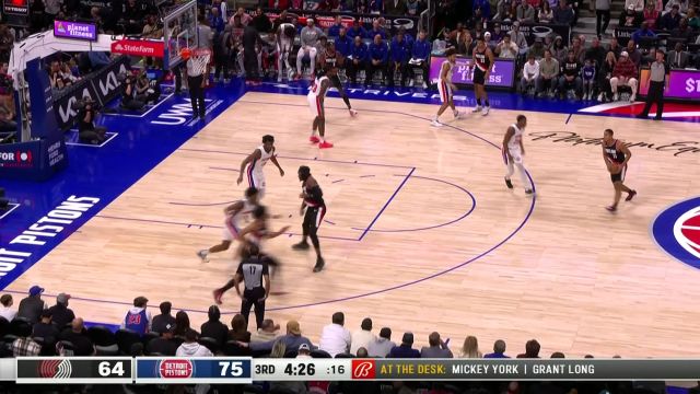 【2023年11月02日 开拓者vs活塞集锦】扛起球队进攻大旗 夏普飞身上篮+远射三分紧追比分