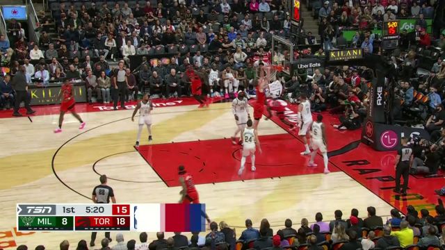 【2023年11月02日 雄鹿vs猛龙集锦】施罗德脑后长眼妙手回传 珀尔特尔顺势跟进双臂暴扣炸筐