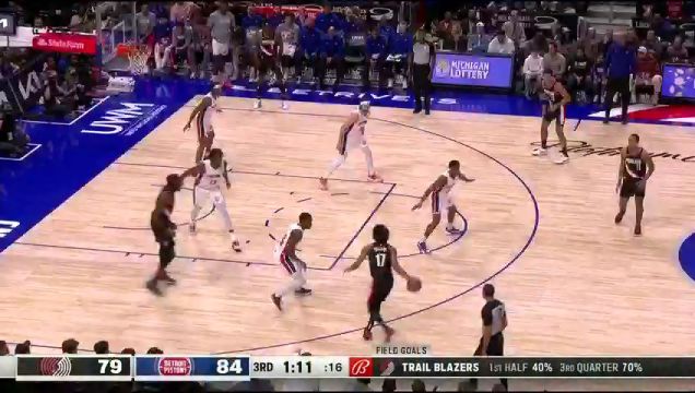 【2023年11月02日】NBA常规赛：开拓者vs活塞第3节中文解说回放