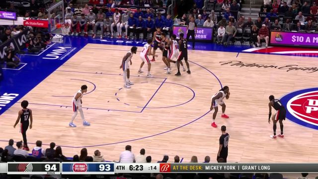 【2023年11月02日 开拓者vs活塞集锦】这球传的十分写意 梅斯高吊制导夏普飞身扣篮