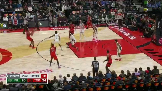 【2023年11月02日】雄鹿vs猛龙第2节英文原声回放