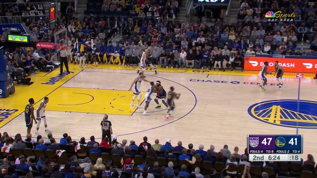 【2023年11月02日 国王vs勇士集锦】火热手感无惧围追堵截 库里甩开防守三分正中靶心