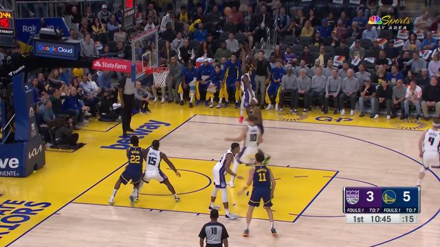 【2023年11月02日 国王vs勇士集锦】手感相当火热 格林三分架炮开场连续轰入两记三分