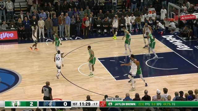 【2023年11月07日 凯尔特人vs森林狼集锦】霍乐迪小手一排切球唐斯 布朗借机空中接力助飞塔图姆