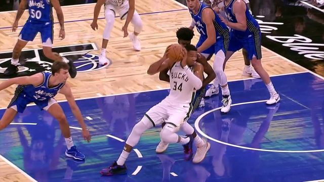 【2023年11月12日 雄鹿vs魔术集锦】现学现卖！艾萨克舒展长臂冷血大帽字母哥完成复仇