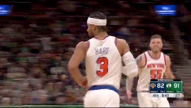 【2023年11月14日 尼克斯vs凯尔特人集锦】坐稳五佳球TOP首位！哈特戏耍霍乐迪借其后背助攻飙射神仙三分