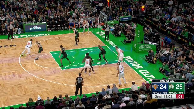 【2023年11月14日 尼克斯vs凯尔特人集锦】该我上场表演了！哈特压哨上篮+大空位三分连续施压