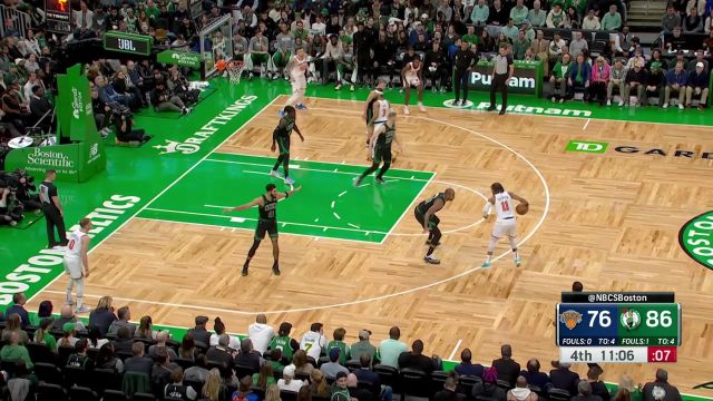 【2023年11月14日 尼克斯vs凯尔特人集锦】布伦森vs凯尔特人集锦 全场21投10中得到26分3篮板4助攻难阻失利