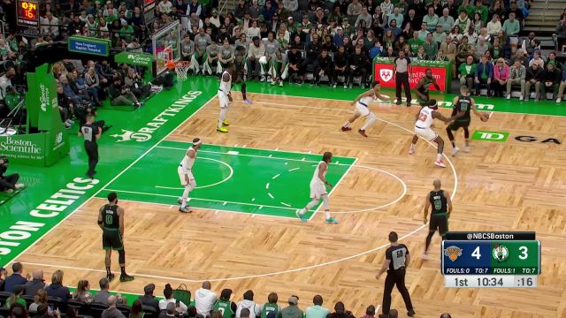 【2023年11月14日 尼克斯vs凯尔特人集锦】霍乐迪抢下篮板将功补过 塔图姆空切上篮不辱使命