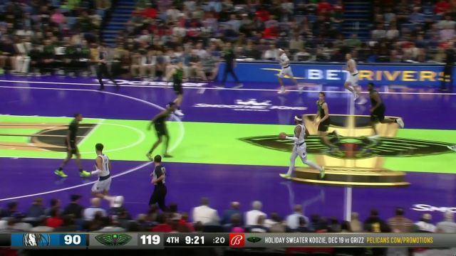 【2023年11月15日 独行侠vs鹈鹕集锦】一往无前的勇气！埃克萨姆顺步突破一飞冲天单手隔扣丹尼尔斯