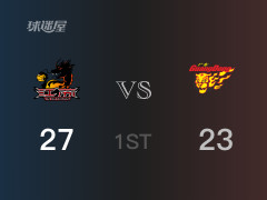 首节战罢，江苏27-23领先广东