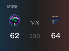 CBA常规赛：三节战罢，同曦以64- 62领先山东，布拉克尼15分4篮板3助攻