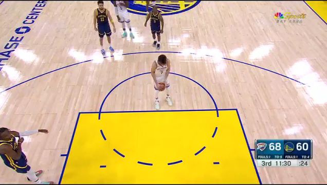 【2023年11月17日】雷霆vs勇士第3节中文解说录像回放