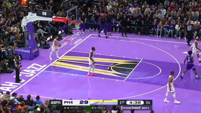 【2023年11月18日 太阳vs爵士集锦】大个子瞬间化身高射炮 科林斯三分线外手起刀落