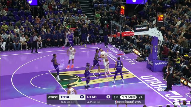 【2023年11月18日 太阳vs爵士集锦】两大强点率先进入状态 杜兰特三分+布克中投连取5分