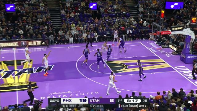 【2023年11月18日 太阳vs爵士集锦】克拉克森中投稳稳命中 戈登突破上篮给出回应