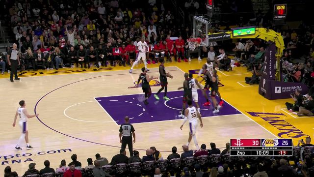 【2023年11月20日 火箭vs湖人集锦】猛虎下山势不可挡 詹姆斯顶开防守冲击禁区上篮